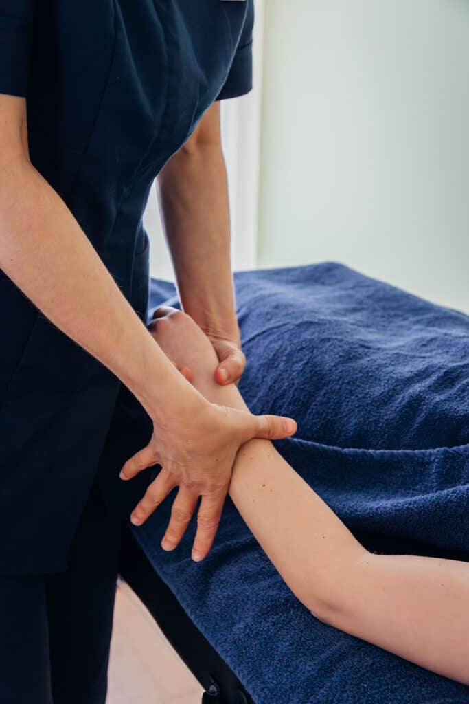 Massage therapy session Healthful Mind Clinic West Moors